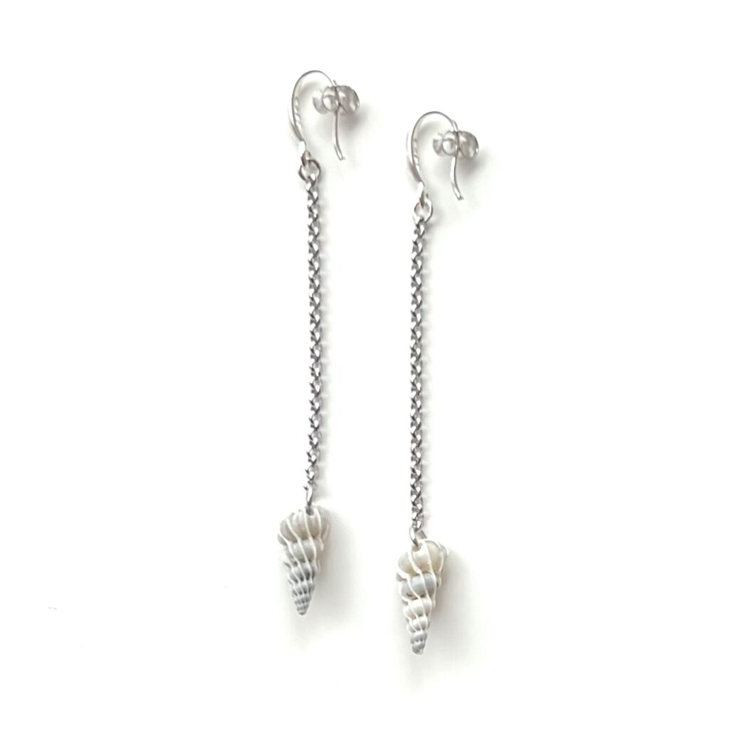 oorbellen met wenteltrapjes zilver lang