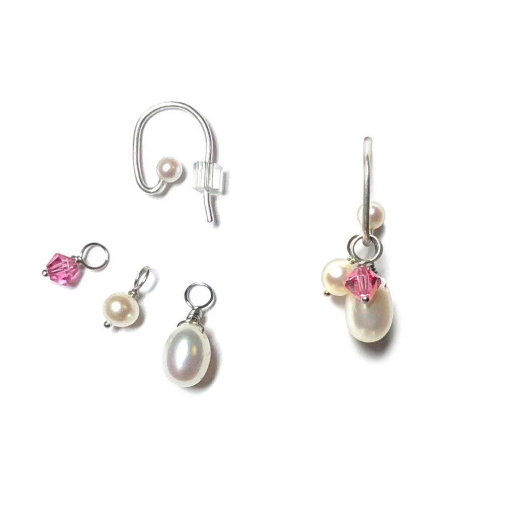 Kinder-oorbel creaties met zilver haakje