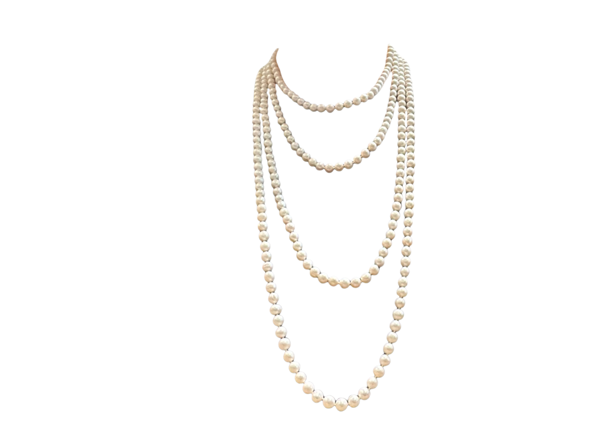Elegant lang zoetwaterparel collier - Image 2