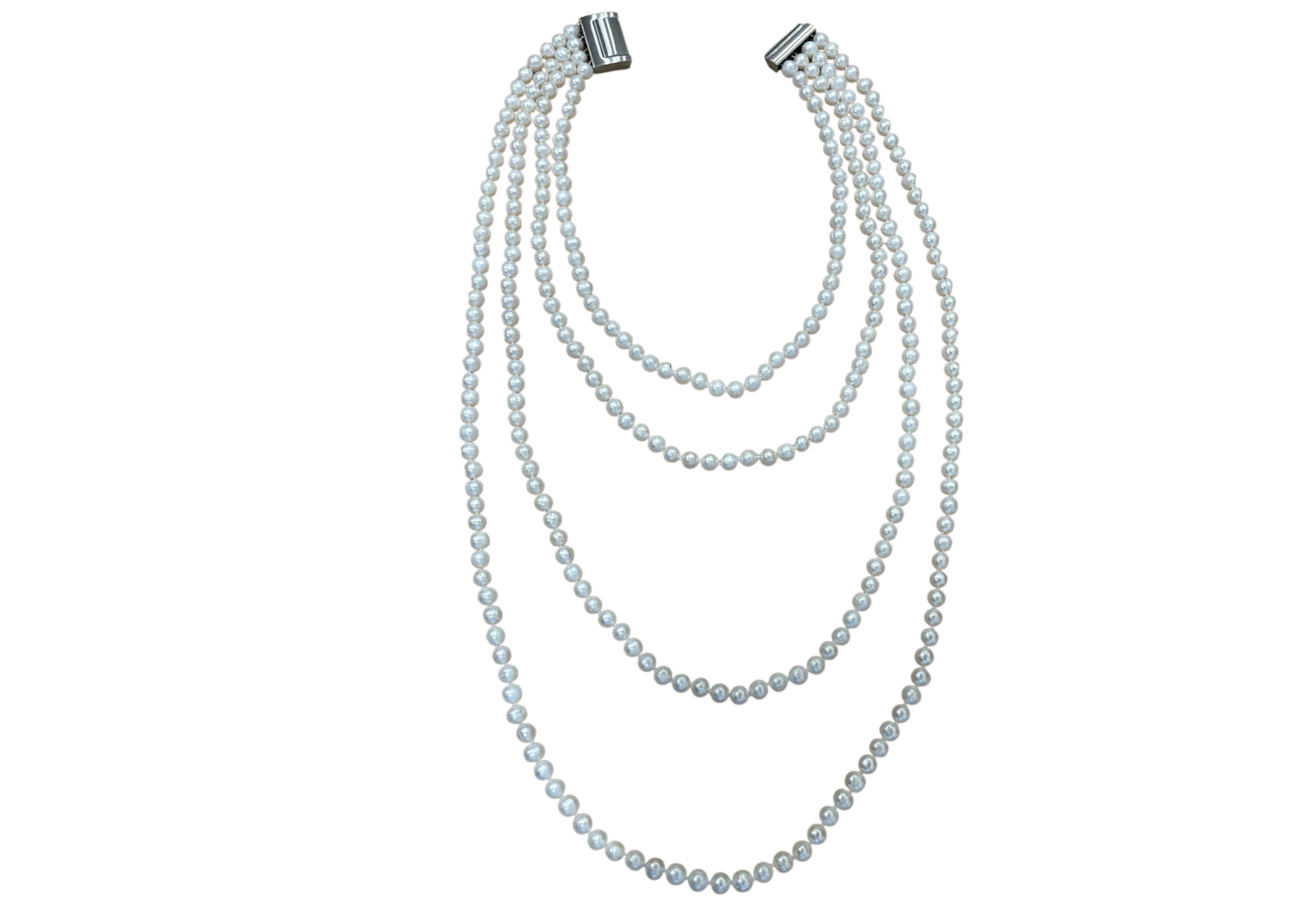 Elegant lang zoetwaterparel collier - Image 4