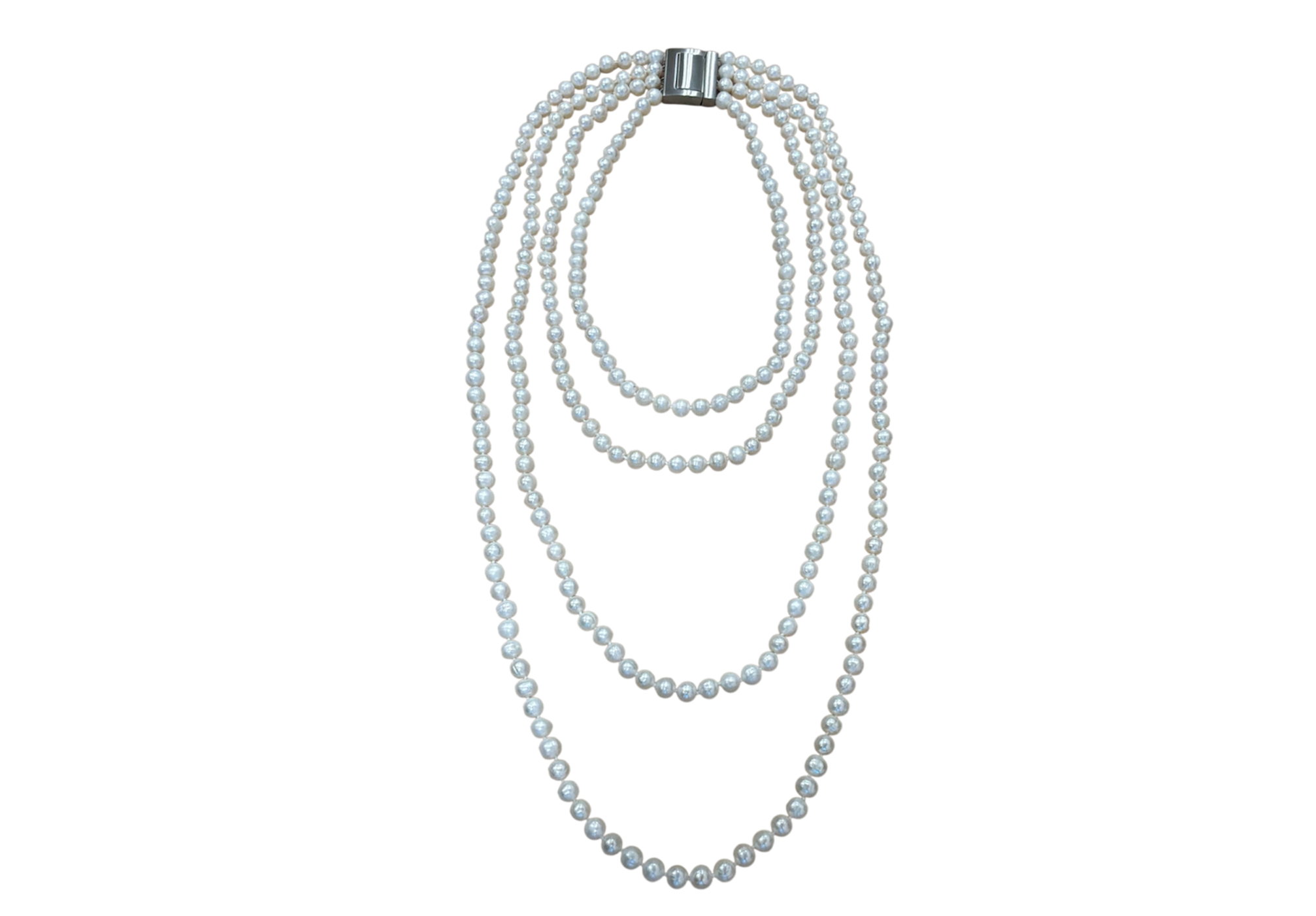Elegant lang zoetwaterparel collier - Image 5